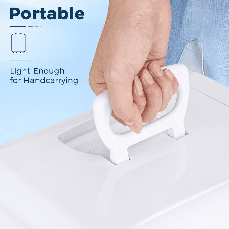Free Village 10L Mini Fridge - White Elegance! 2.6-Gallon, Ac/Dc Dual Power, Store Cosmetics, Beverages & Food Anywhere!