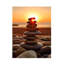 Zen Wall Art Zen Stone Sunrise Prints Zen Spa Room Wall Decor Meditation Spiritual Canvas Painting for Yoga Room Home Decor (24x36inch)