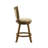 Aiden Modern Farmhouse Swivel Wood Counter Height Kitchen Bar Stool In Sepia Brown Finish With Grey Fabric Upholstered Seat - Set Of 3-742533289-742533284-742533287