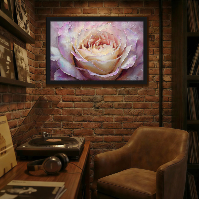 Plantes et fleurs rose tendre, H 20 po x l 30 po