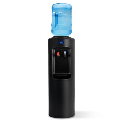Brio Black Free Standing Top Loading Electric Water Cooler Water Dispenser with Hot and Cold Hot, Cold, and Room Cold and Room Temperature Options