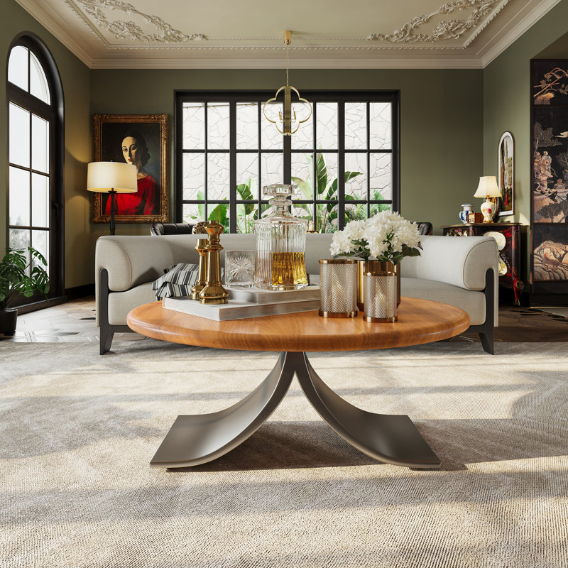 31.4" Solid Wood Cherry Shape Coffee Table