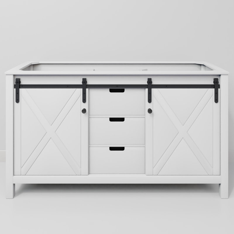 Marsyas 60 in W x 22 in D Double Bath Vanity, White