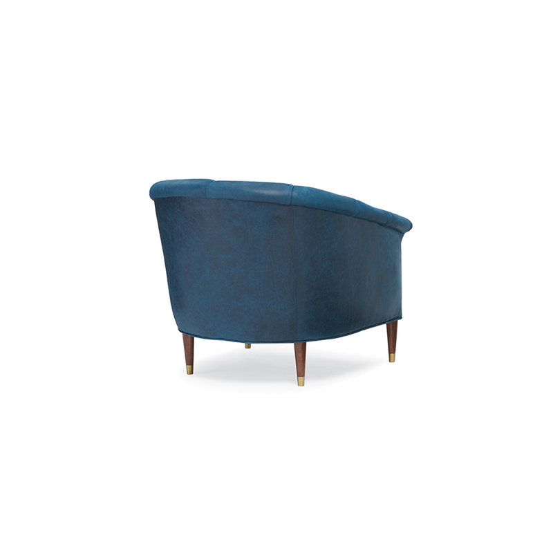 Tulip Barrel Chair, Ebony, Capri Denim