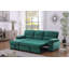 Canapé-lit modulaire réversible en tissu de velours vert l 97,5 po Kipriano