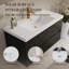 Meuble-lavabo mural de 42 pouces avec comptoir et lavabo en pierre reconstituée, armoire en bois expresso, 2 tiroirs-1940921362-1940921374