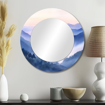 Miroir mural rond rond Blue Lodge