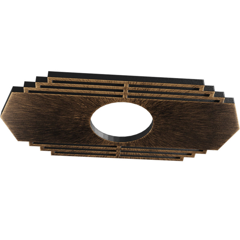 Médaillon de plafond percé en PVC de qualité architecturale 34 po x l 17 po x H 9 po x P 1 po, Bronze vieilli