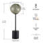 Lampe de table artistique en verre 18 po avec abat-jour en forme de globe soufflé à la main, lumière douce, éclairage décoratif moderne pour la chambre à coucher, le salon et la décoration d'appartement-883216785