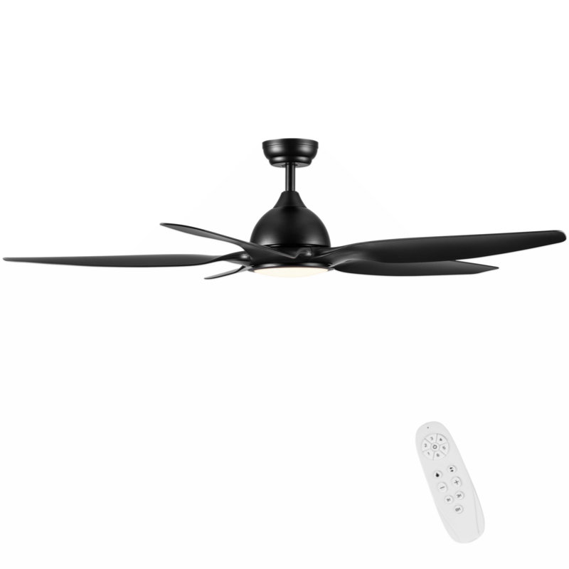 Kiry 60'' Ceiling Fan with LED Lights, Black