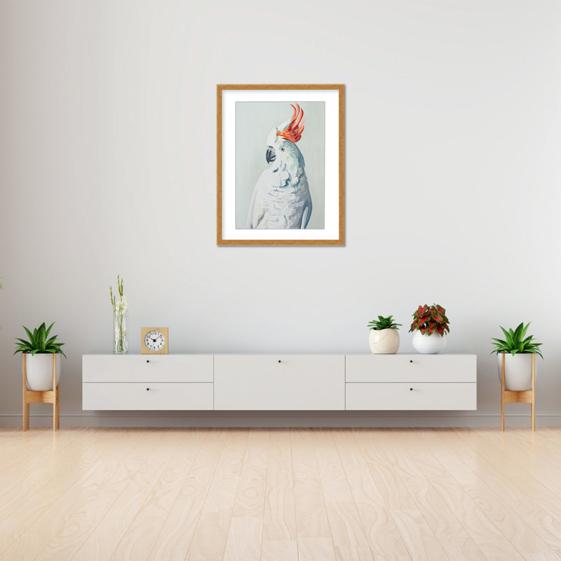 Nature Inspired White Cockadoo by Jenny Westenhofer, 30" H x 24" W