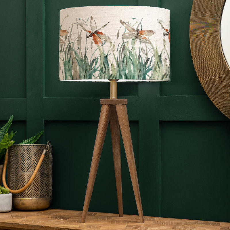 Nightingale Solid Wood Tripod Lamp, Cream