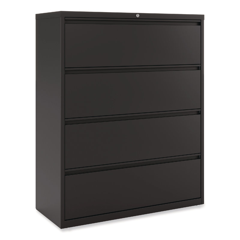 42'' Wide 4 -Drawer Steel File Cabinet, Black