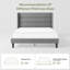 Chic Upholstered Platform Wingback Bed Frame No Box Spring Needed-853421290-853421291