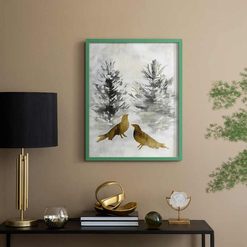 Reproduction encadrée - bois massif, H 30 po x l 24 po, Vert