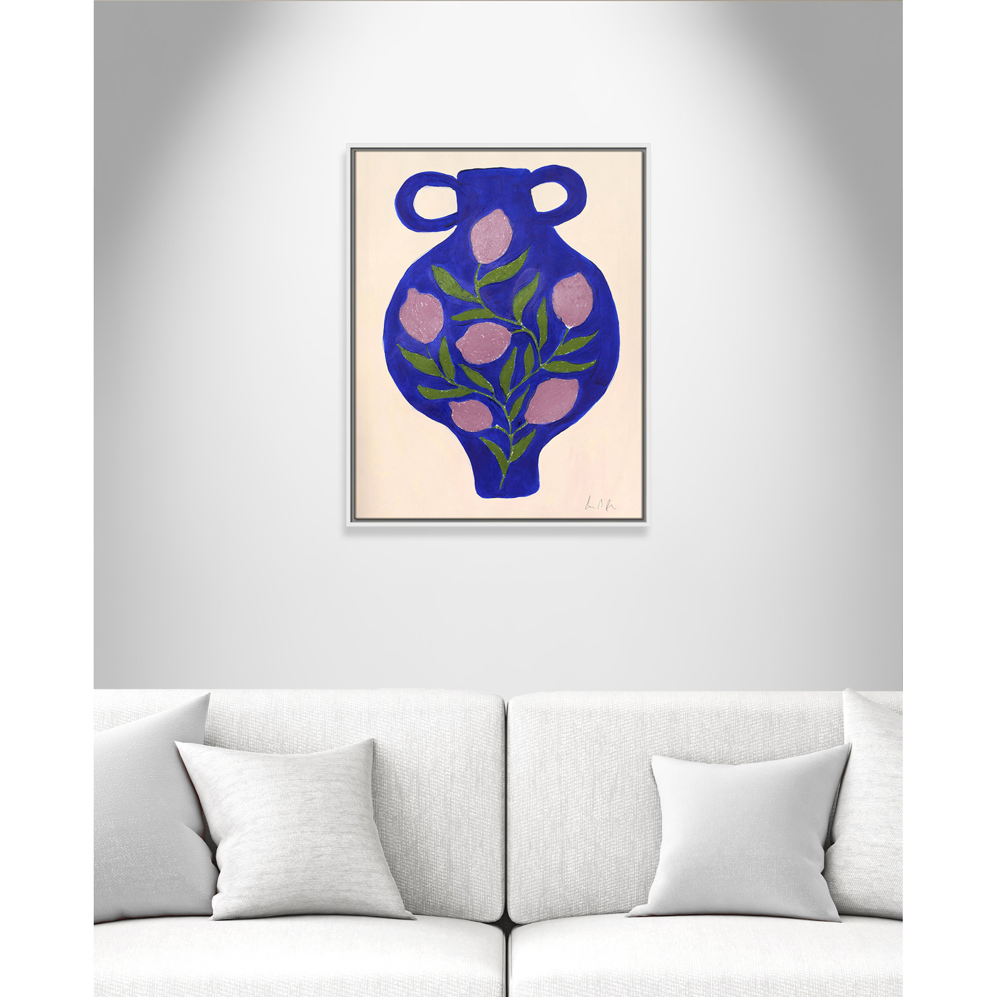 Vase No. 03 Print by Camilla Bergqvist, 29.5" H x 23.5" W, White