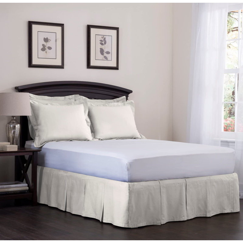 Jupe de lit détachable sur mesure, 14", Simple TG, Crème