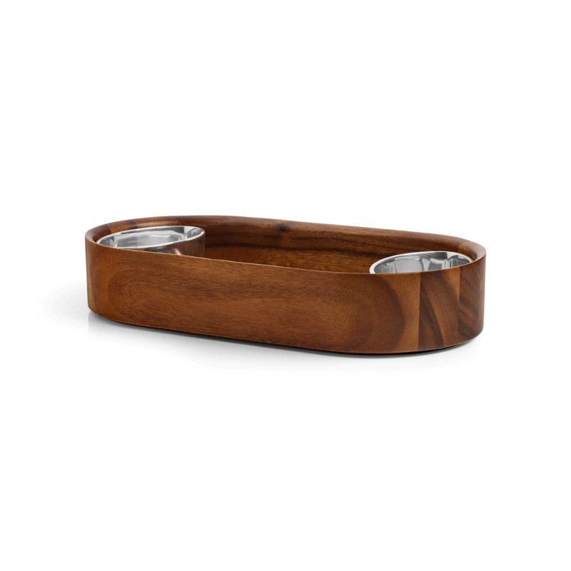 Nambe Oblong Nest Chip And Dip