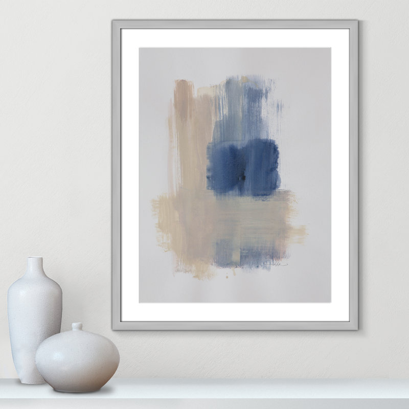 Macathurn Powder Room Wash III sur papier, H 29,5 po x l 23,5 po x P 1,25 po, Cadre photo argenté mat