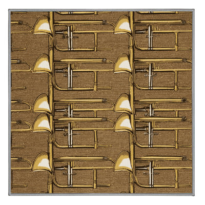 Washable Trombone Music Area Rug