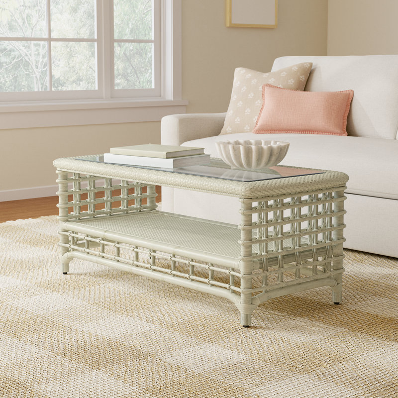 Luca Coffee Table, Antique Frost White