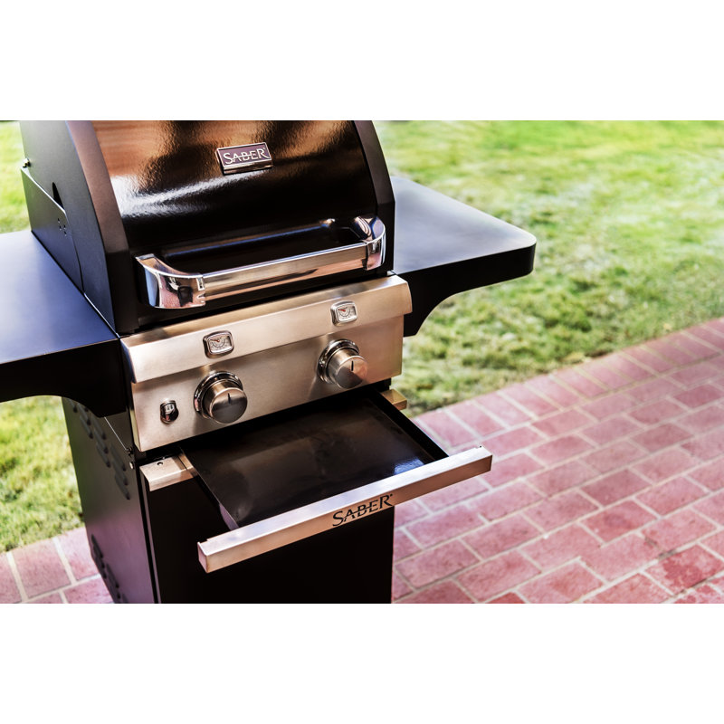 Saber 2-Burner Propane Gas and Charcoal Grill