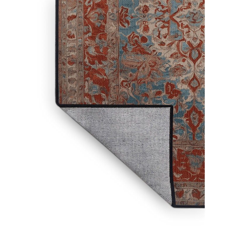Machine Washable Brown Area Rug, Runner 2' x 5'