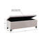 Banc de rangement capitonné à couvercle rabattable ivoire Maniscalco-67186692