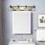 Applique murale de salle de bain 28 po à DEL moderne en cristal 28 po avec finition noire et dorée - applique murale élégante et élégante pour la salle de bain, la chambre à coucher ou le couloir