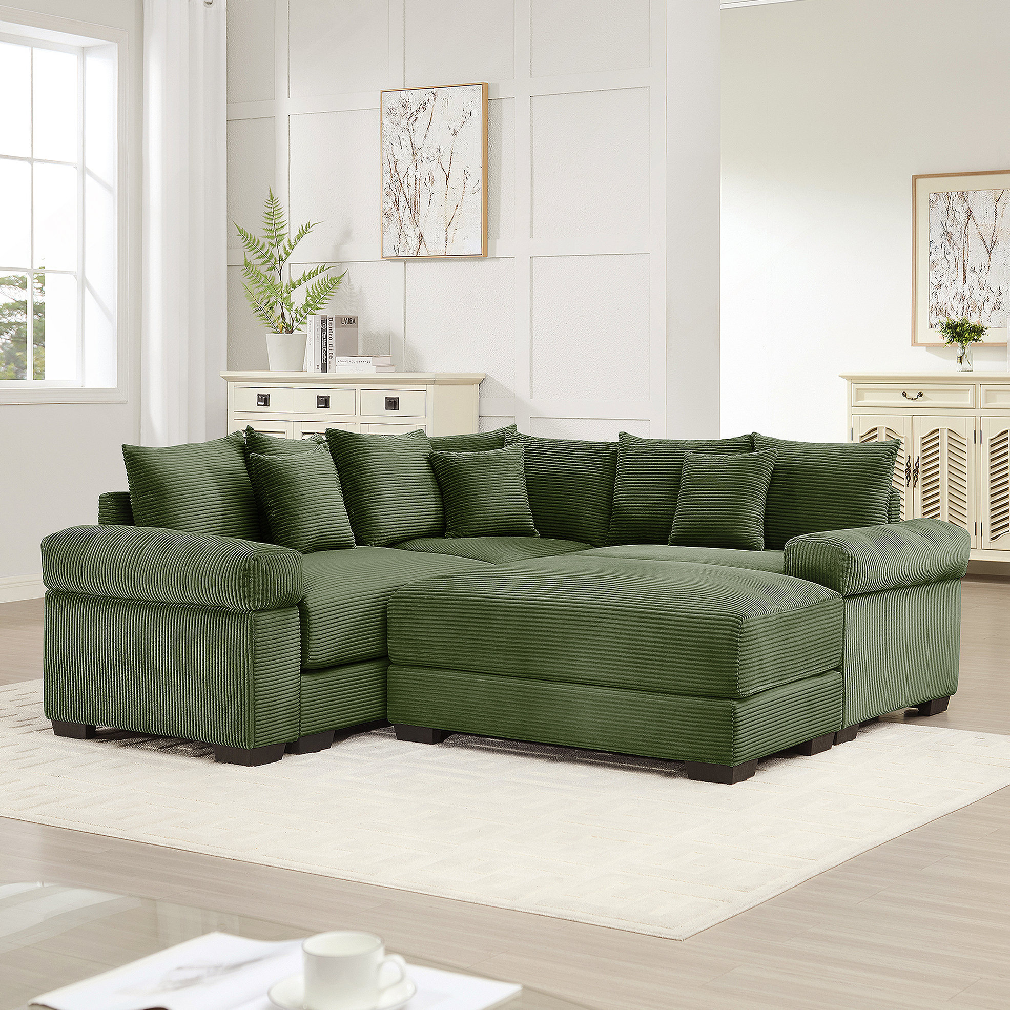 Latitude Run® Oversized Cloud Modular Sectional Couch With Extra-Thick ...