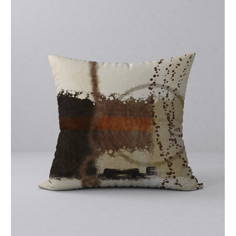 Coussin décoratif Rafraîchissant Ravissant, 18 po x 18 po, Blanc abstrait 3