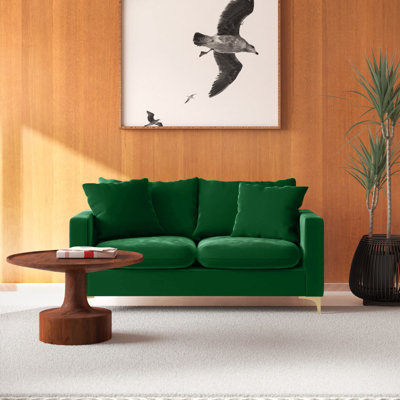 Naomi 58" Velvet Square Arm Loveseat