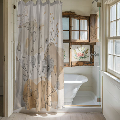 Rideau de douche standard neutre 1 pièce