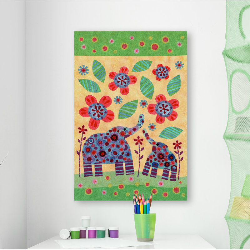 «Pellerin Elephant pair», reproduction sur toile tendue, H 45 po x l 30 po x P 1,5 po