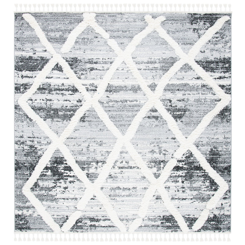 Tapis à poils longs Demelza, Carré 6 pi 7 po