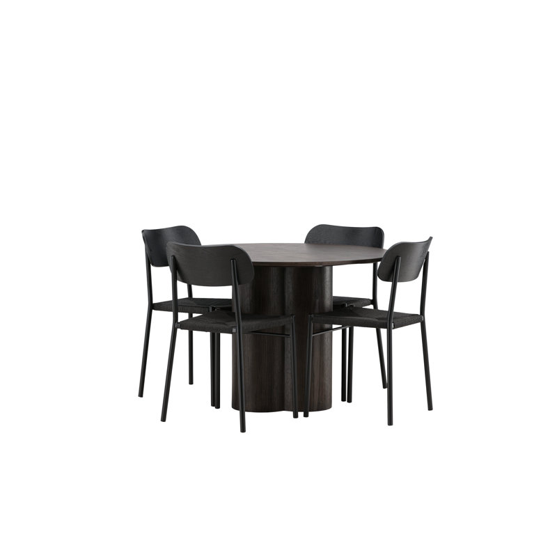 Morenci 4 - Person Dining Set, Brown
