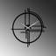 Horloge murale élégante en métal, noire, 19,3 po x 17,3 po | Fabrication 100% métal, épaisseur: 0,06 po | Mécanisme silencieux pour des espaces de vie paisibles, montage mural facile, nécessite 1 pile AA (non incluse)