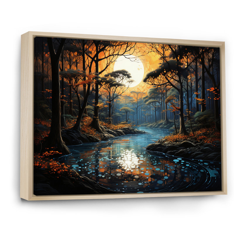 Betties Forest Harmony of Elements II - reproduction, H 30 po x l 40 po x P 1,5 po, Cadre naturel flottant