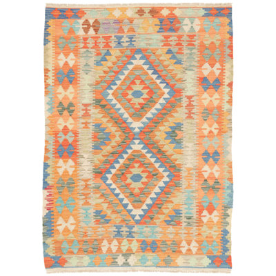 Southwestern Wool Hand Woven 108cm X 149cm Area Rug