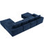 Élégant canapé modulaire rembourré avec repose-pieds, 110 x 72 x 30 po, aucun assemblage requis, assise profonde en chenille pour canapé modulaire de salon et chambre à coucher