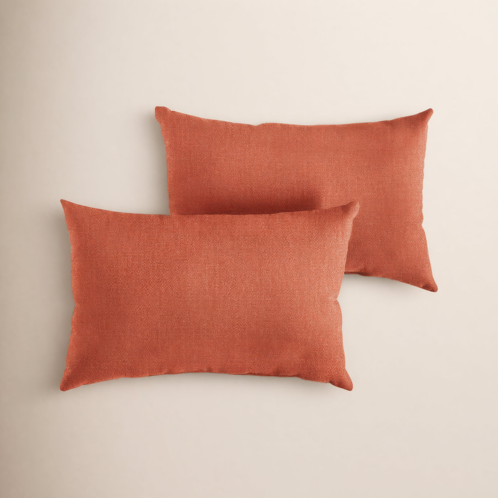 Sunbrella Lumbar Rectangular Indoor/Outdoor Pillow Cover & Insert, Orange, 12" H x 18" W