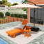 Chaise longue inclinable longue avec table 77,6 po Geoff-417981733