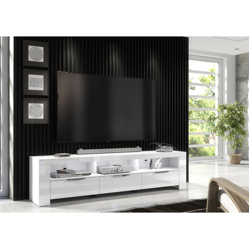 Phantom Unfinished TV Stand for TVs up to 75", White