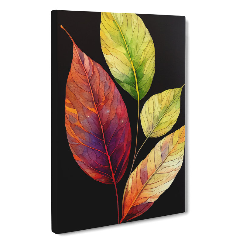 Leaves Of Colour No.1 - Wrapped Canvas, 50cm H x 35cm W x 3cm D