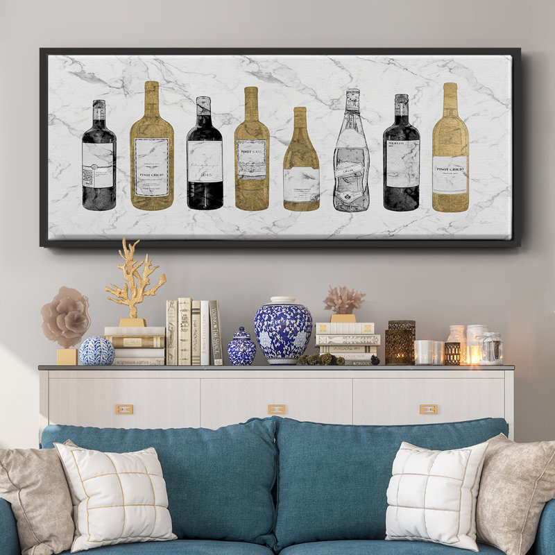 Glam Wine Bar - toile encadrée, H 20 po x l 50 po