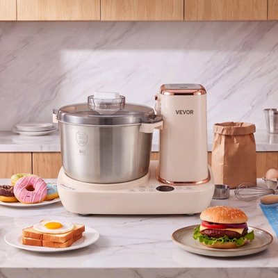 Dough Mixer 5.3 Quart Electric Dough Maker with Ferment Function, for Pizza Pasta Sourdough Noodle, 304 Stainless Steel Bowl, Timer, Face-up Control Panel, Household Dough Kneading Machine