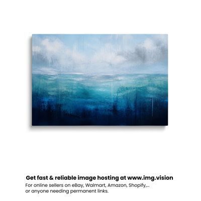 Art mural bleu océan et ciel - 12 x 18 po