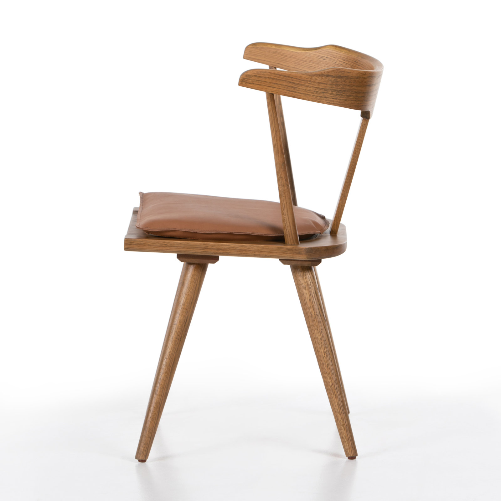 Lodi Dining Chair With Cushion, Brown, Whiskey Saddle