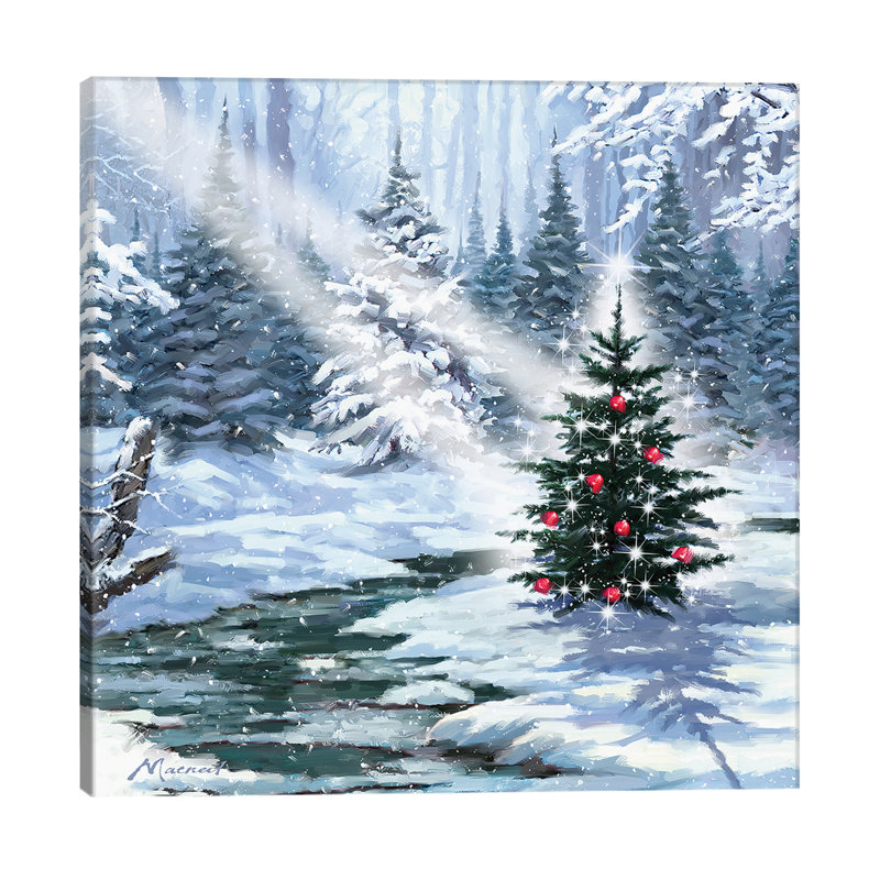 Little Christmas Tree by The Macneil Studio - Painting on Canvas, 45.72 cm H x 45.72 cm W x 3.175 cm D