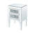 Rectangular End Table, Mirrored Small Accent Table